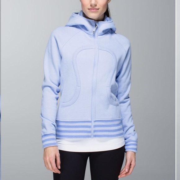 LULULEMON | Scuba hoodie lavender w/ stripes SZ 10